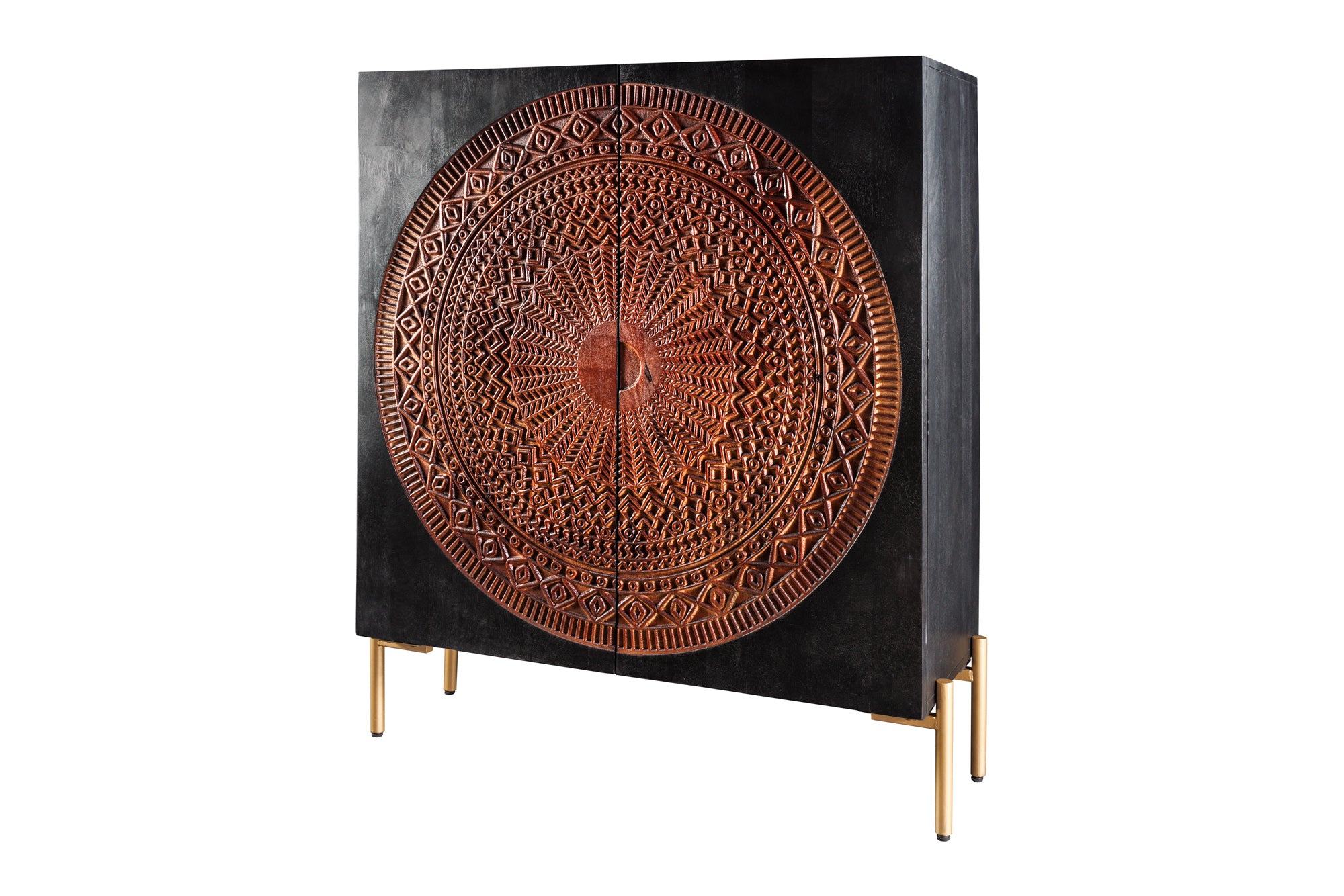 Cabinet Lotus 120cm Mango Wood Black