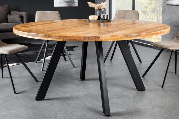 Dining Table Blacksmith Round 145cm Mango Wood Natural