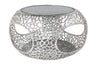 Coffee Table Ambrosia 75cm Metal Silver Glass