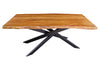 Dining Table Monolith 200cm Acacia Wood Natural Cross Frame 60mm Top