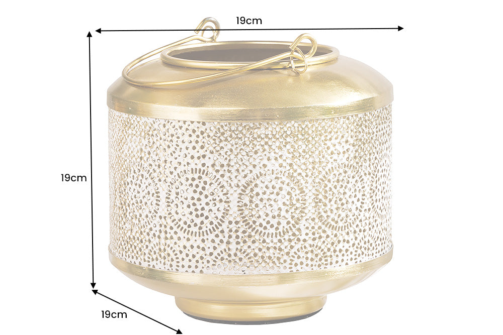 Lantern Candlelight 20cm Gold Patina