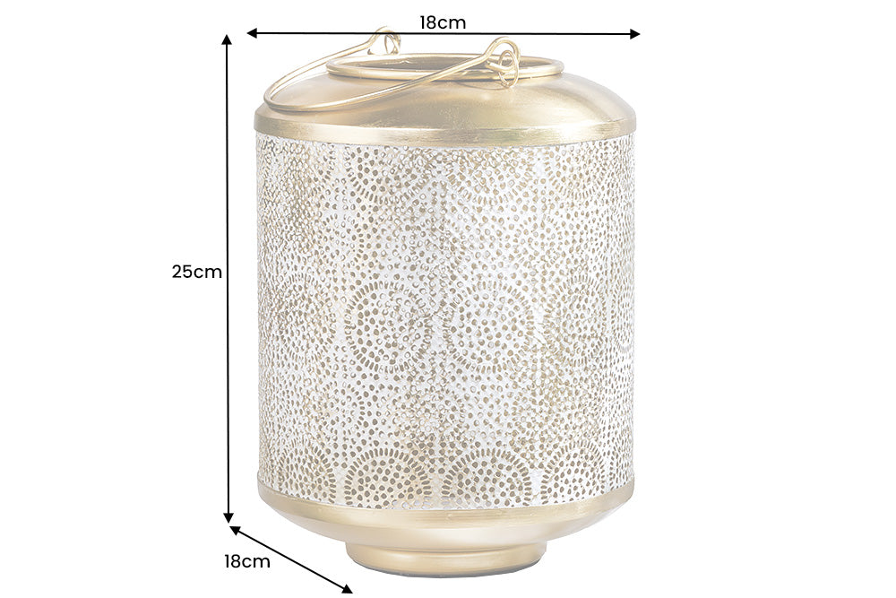 Lantern Candlelight 25cm Gold Patina