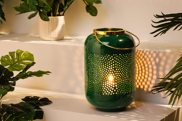 Lantern Candlelight 30cm Green