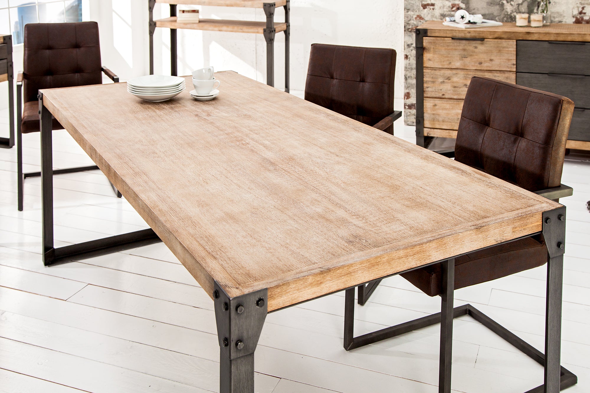 Dining Table Fortress 160cm Acacia Wood Natural