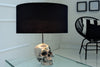 Table Lamp Skull 44cm Black