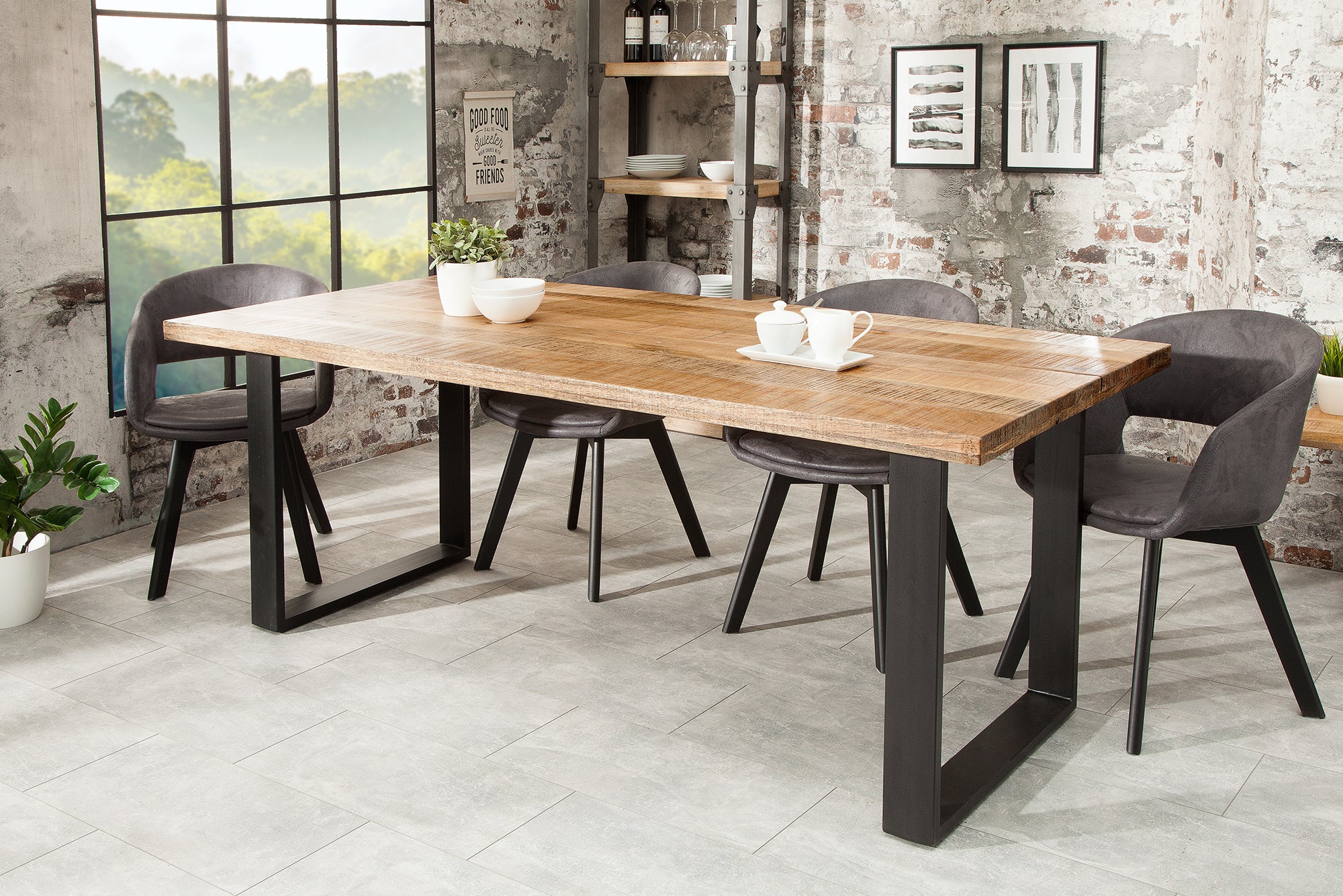 Dining Table Blacksmith 180cm Mango Wood Natural