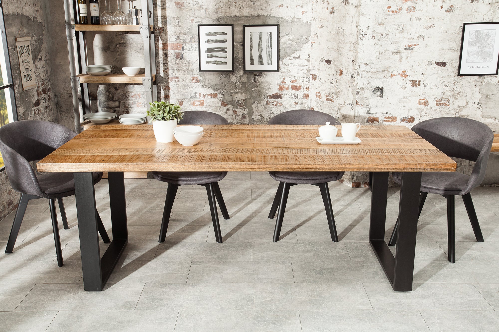 Dining Table Blacksmith 180cm Mango Wood Natural