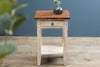 Side Table La Fleur Mahogany Wood White