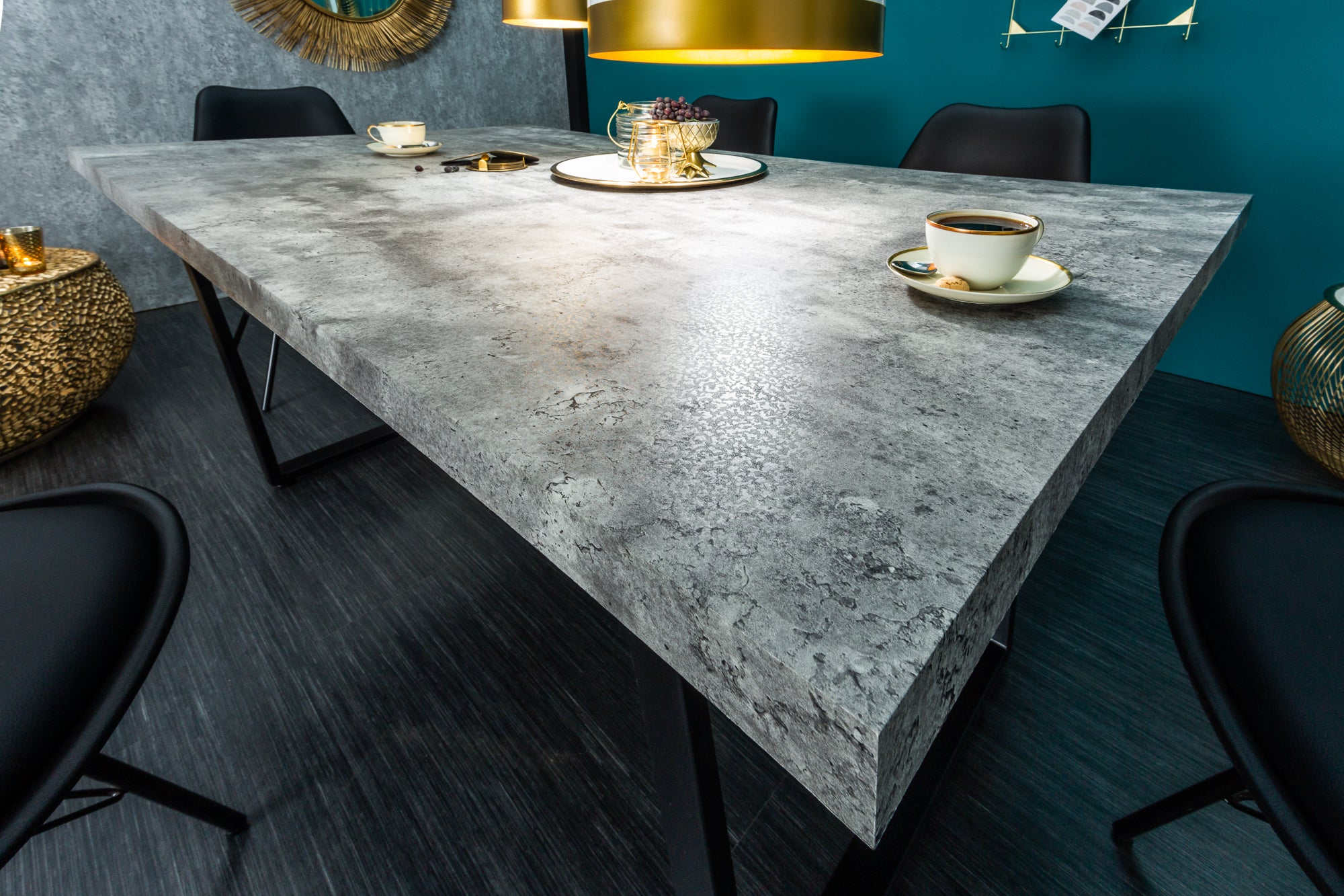 Dining Table Loft 160cm Concrete Look