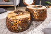 Nesting Coffee Table Stone Mosaic Set of 2 Copper