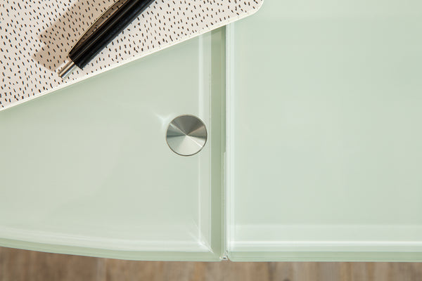 Corner Desk Big Deal Safety Glass White