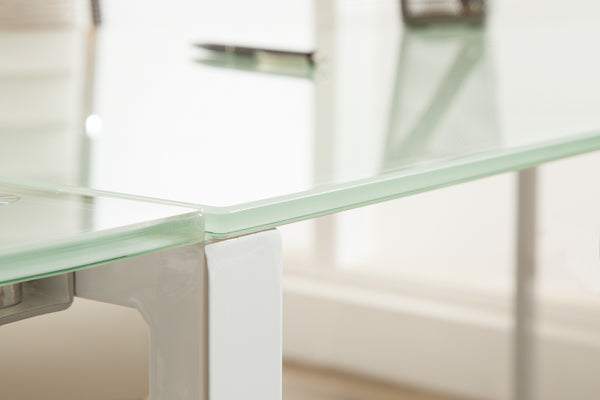 Corner Desk Big Deal Safety Glass White