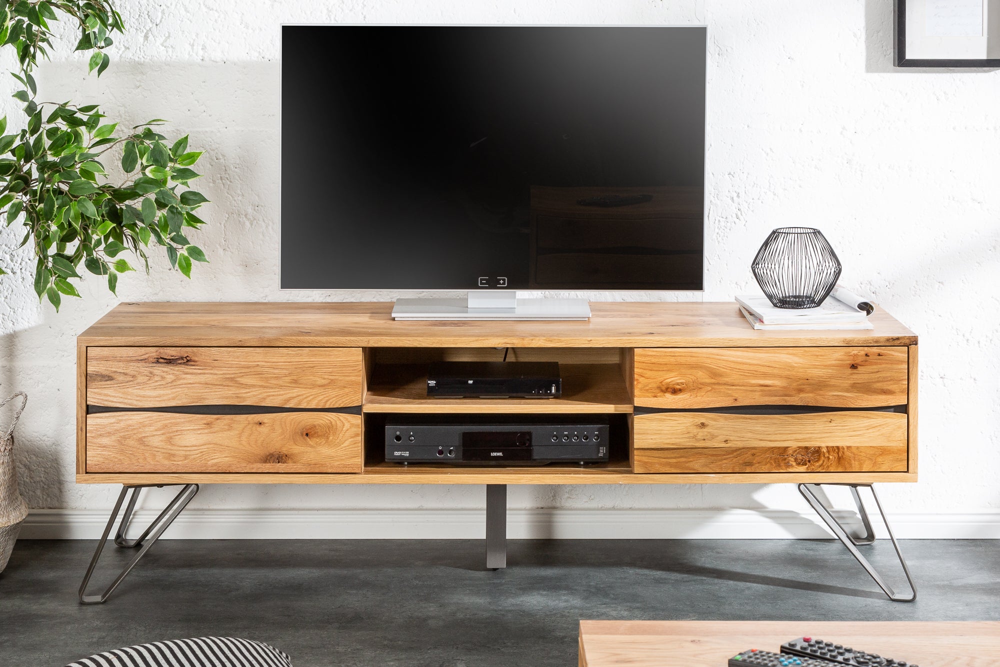 TV Stand Elysium 160cm Wild Oak Wood Natural