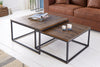 Nesting Coffee Table Elements set of 2 Acacia Wood Brown
