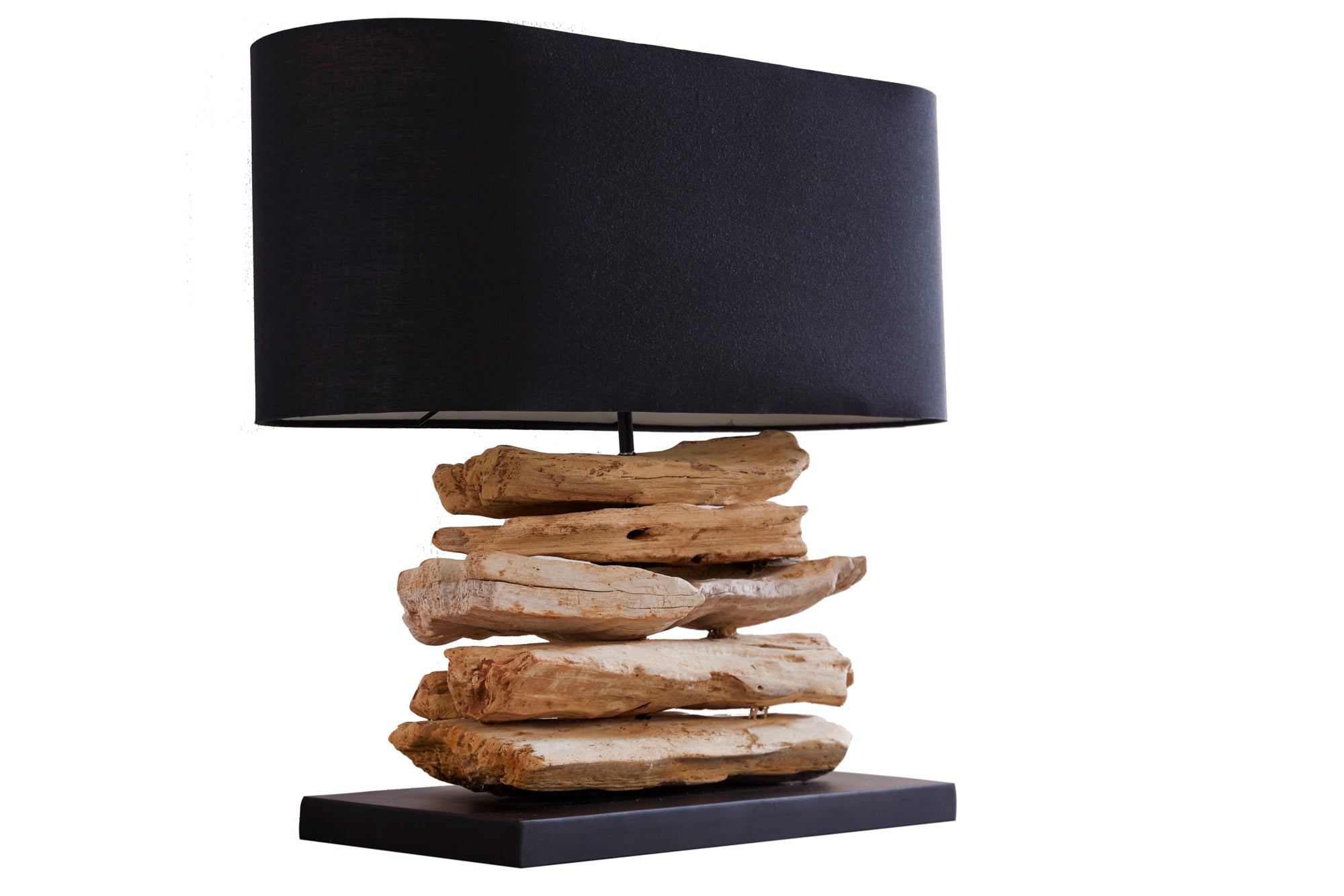 Table Lamp Riverine II 50cm Driftwood Black