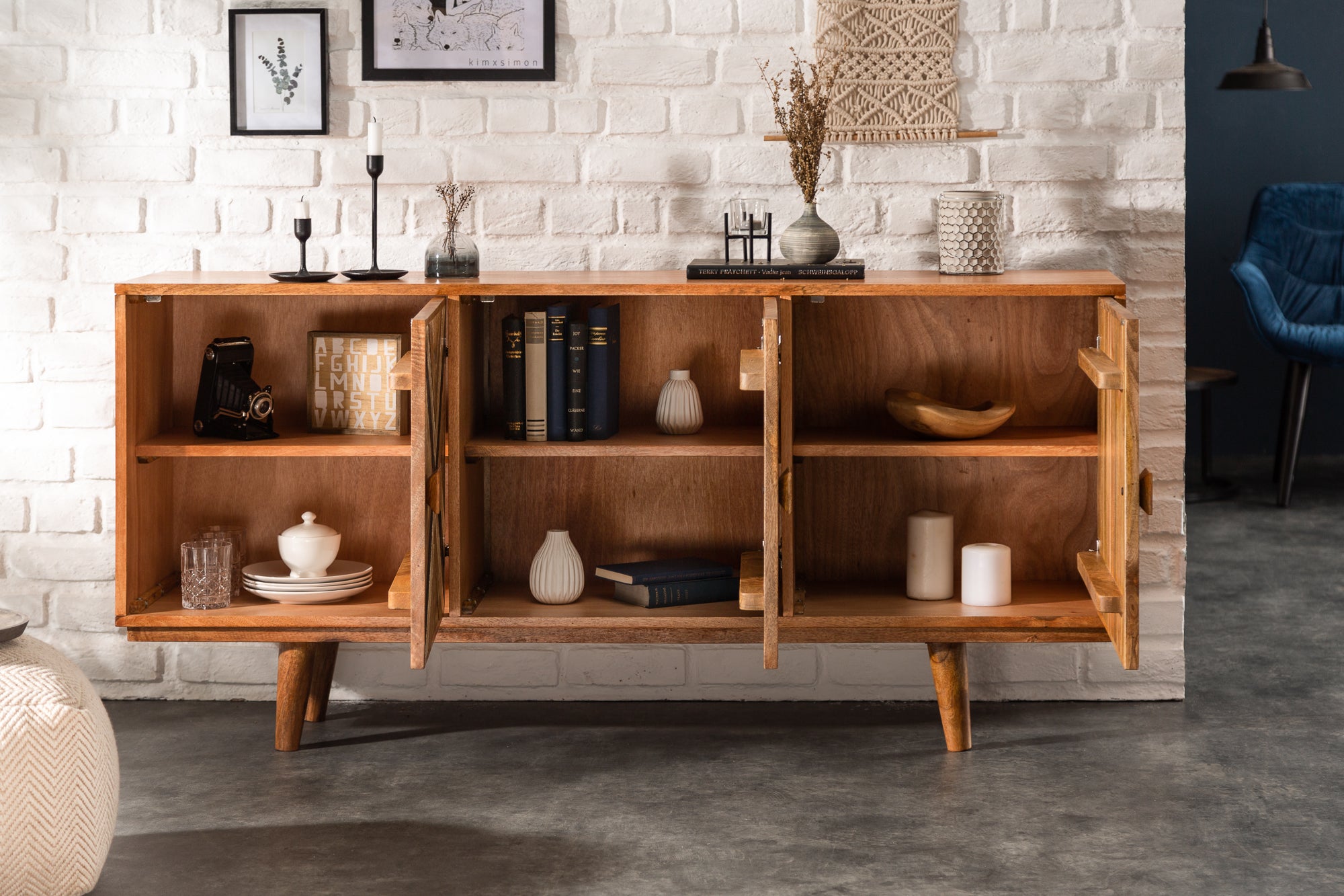 Sideboard Malaga 160cm Mango Wood Natural