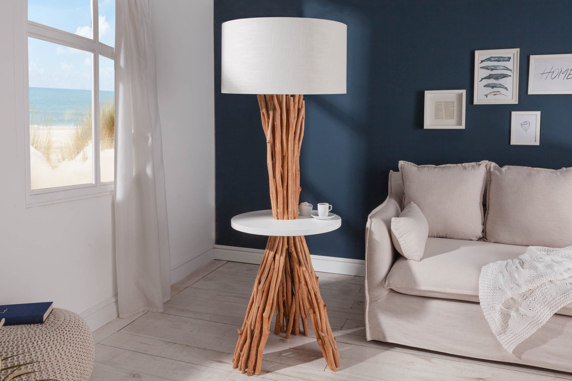 Floor Lamp Servant 153cm Longan Wood