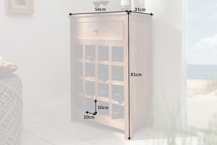 Wine Cabinet Hemingway 81cm Recycled Wood