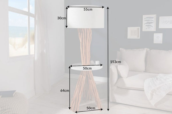 Floor Lamp Servant 153cm Longan Wood