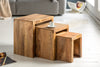 Side Table Makassar Set of 3 Mango