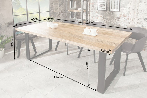 Dining Table Blacksmith 160cm Mango Wood Natural