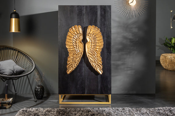 Cabinet Angel 70cm Mango Wood Black