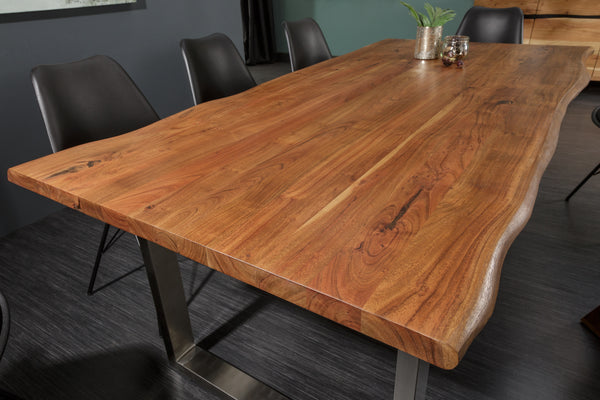 Dining Table Monolith 160cm Acacia Wood Honey