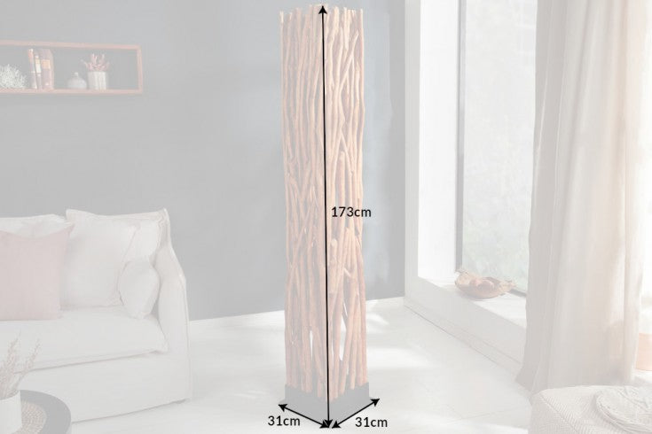 Floor Lamp Nature Art 175cm Longan Wood