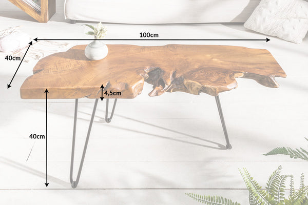 Coffee Table Wild 100cm Teak Wood Natural
