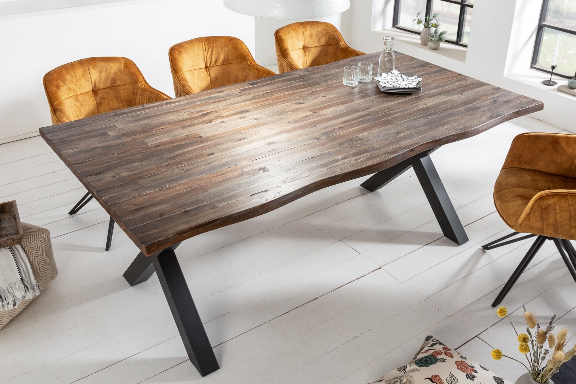 Dining Table Origin 200cm Acacia Wood Brown
