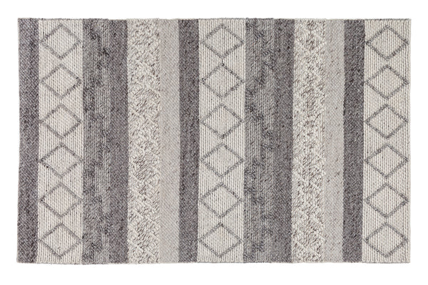 Hand-woven Rug Lana 240x160cm Wool Grey