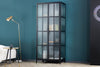 Cabinet Dura 180cm Ribbed Glass Steel Black