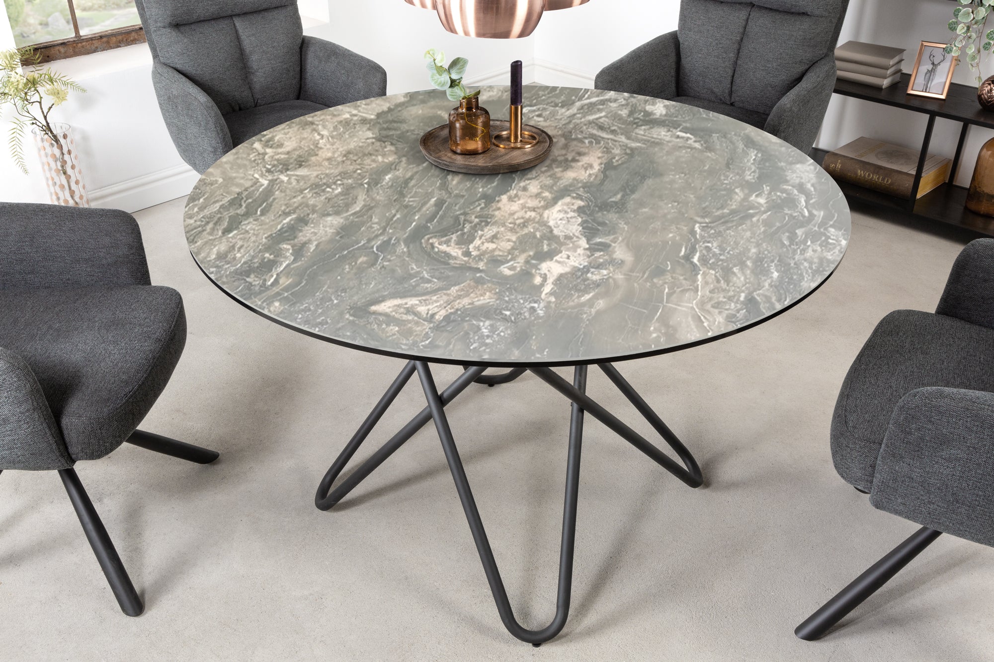 Dining Table Horizon 120cm Ceramic Natural Stone