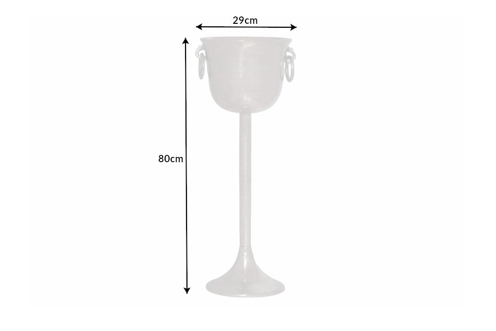 Champagne Cooler 80cm Antique Silver